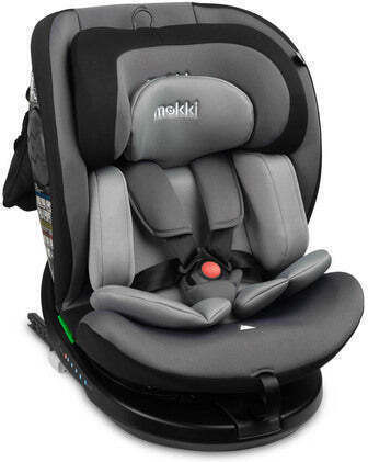 Caretero Mokki Baby Car Seat High-back Booster i-Size with Isofix Grey 0-36 kg