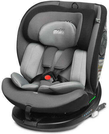 Caretero Mokki Baby Car Seat High-back Booster i-Size with Isofix Grey 0-36 kg