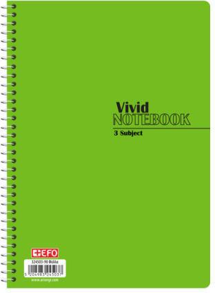+Efo Spiral Notebook Homework B5 90 Sheets 3 Subjects 1pcs