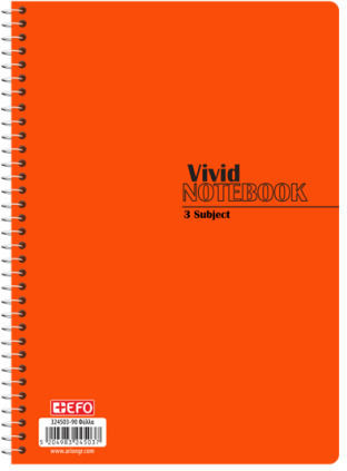 +Efo Spiral Notebook Homework B5 90 Sheets 3 Subjects 1pcs