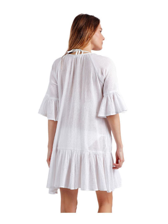 Admas Feminin Rochie de Plajă Alb