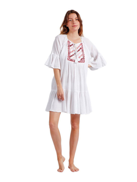 Admas Feminin Rochie de Plajă Alb