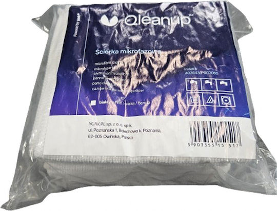 York Cleaning Cloths with Microfibers General Use White 30x30cm 10pcs