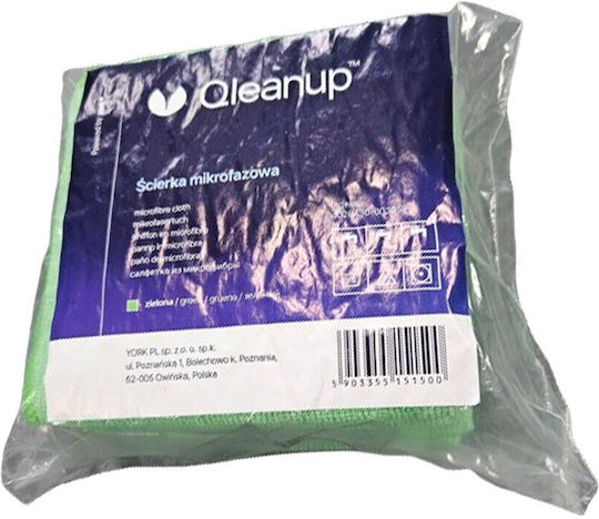 York Cleaning Cloths with Microfibers General Use Green 30x30cm 10pcs