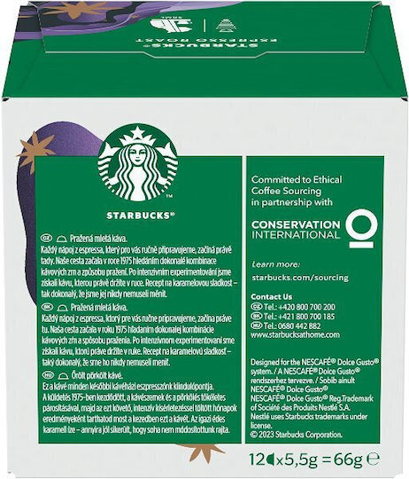 Starbucks Capsules Espresso Compatible with Machine Dolce Gusto 12caps,tobolek