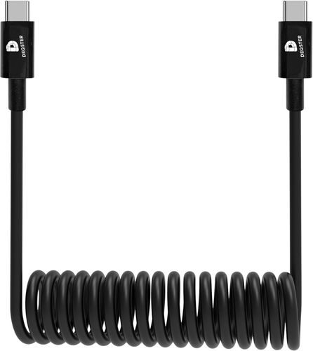 Deqster Spiral USB 2.0 Cable USB-C male - USB-C Μαύρο 1m 50-736669