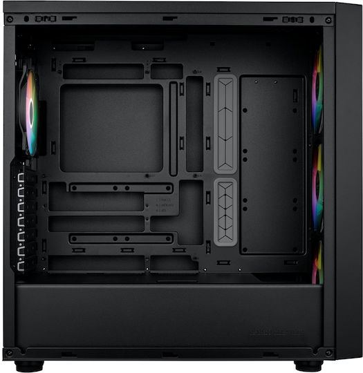 CoolerMaster MasterBox 600 Gaming Midi Tower Computer Case with Side Window and RGB Lighting Black