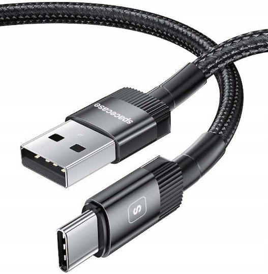 Spacecase Cablu USB 2.0 USB-C Masculin - USB-A Negru 1m 121275
