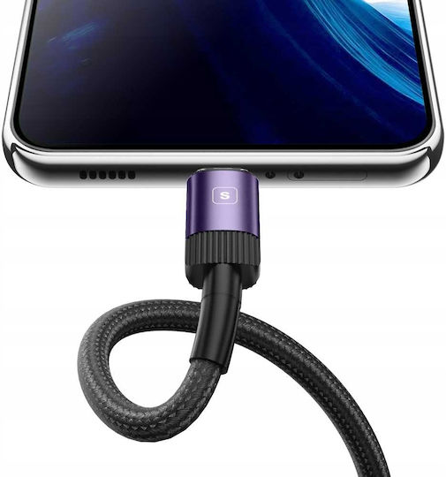Spacecase USB 2.0 Кабел USB-C Мъжки - USB-A Лилав 1м 121276