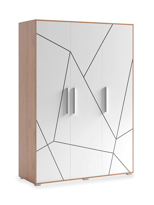 Ușă triplă Dulap Alb 149.8x55.3x210cm