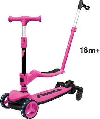 AS Kids Scooter Foldable Shoko Prime 4 In 1 Plus 3-Wheel with Seat for 12+ Months Pink