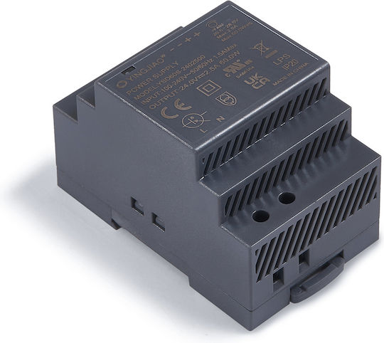 Τροφοδοτικό Ράγας με Έξοδο 24V και Ισχύ 60W 2.5A