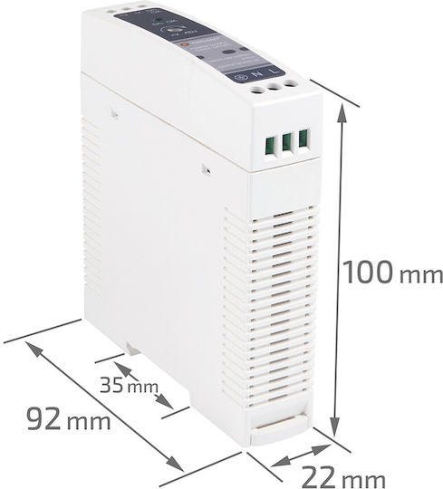 Τροφοδοτικό Ράγας με Έξοδο 12V και Ισχύ 20W 1.67A