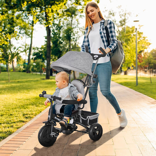 HomCom HomCom Kinderdreirad Wandelbar mit Elterngriff 6 in 1 für 1-5 Jahre Grau