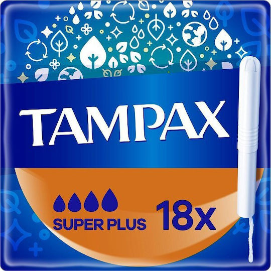 Tampax Tampons Super Mit App-Installer Für Starke Strömung 18 Stück