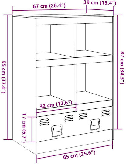 Bibliothek Weiß 67x39x95cm