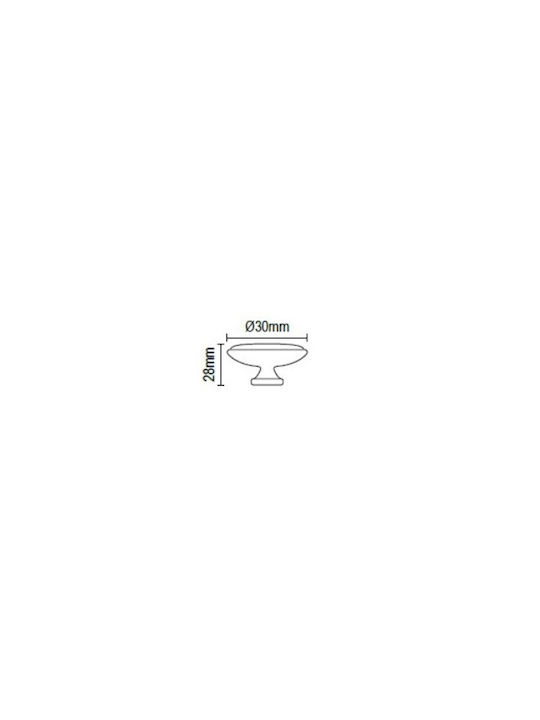 Viometale 01.148 Πόμολο Επίπλου από Πορσελάνη Φ30mm 01148 Viometale 01.148 Πόμολο Επίπλου από Πορσελάνη Φ30mm 01148