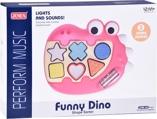 Jokomisiada Formensortierspiel Dinosaur mit Musik, Licht und Geräuschen für 12++ Monate