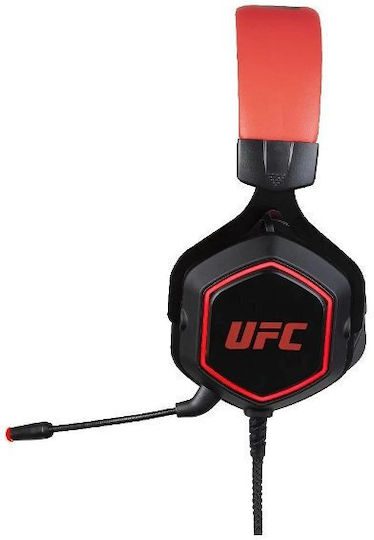 Konix UFC Надушници Геймърски слушалки с връзка USB Black / Red