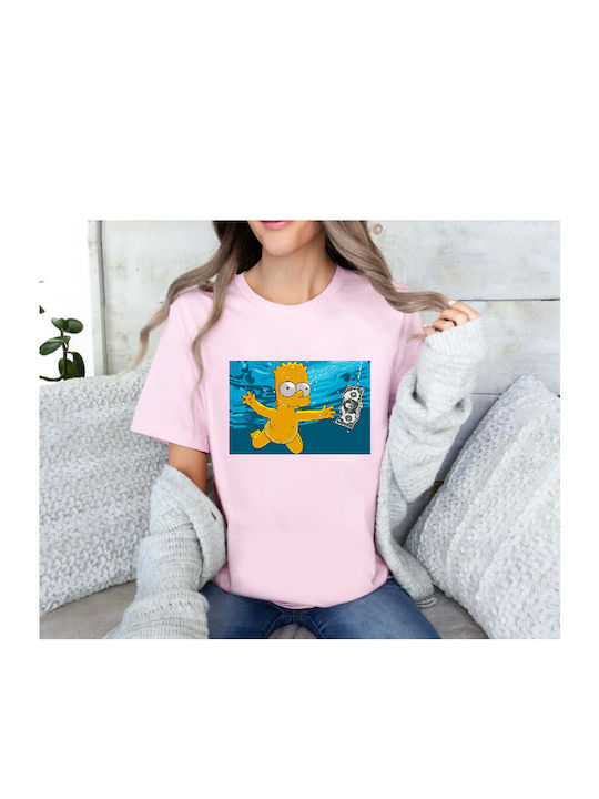 Fruit of the Loom The Simpsons Family The Nirvana Baby Bart Blouse Nirvana Pink Cotton