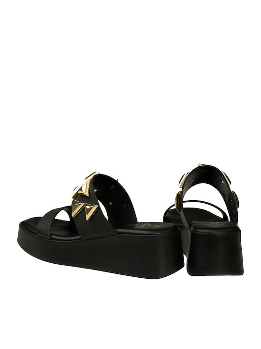 Γυναικεία Σανδάλια Flatforms Μαύρα