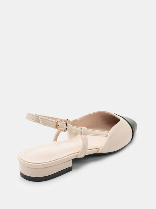 Luigi Damen Ballerinas Spitz zulaufend in Beige Farbe