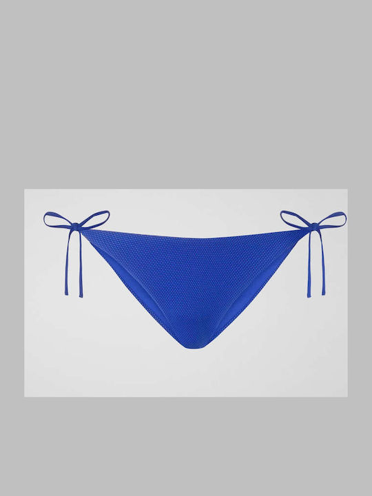 Bikini Slip με Κορδονάκια Μπλε