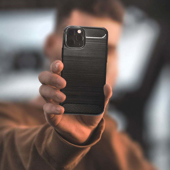 Силиконов калъф Sonique Carbon Brushed за Xiaomi Redmi Note 12 4g черен Sonique Черен Redmi Note 12 4g Гръбчета