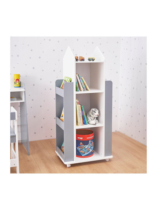 Библиотека Подов Бял 53.5x40x120см