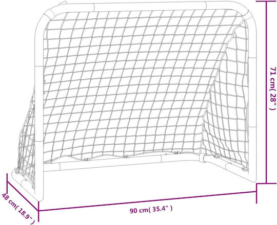 vidaXL Poartă De Fotbal 90x48x71cm
