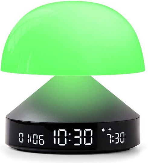 Lexon Mina Sunrise Tischuhr Digital LED Metallisch mit Wecker Grau LR153MX