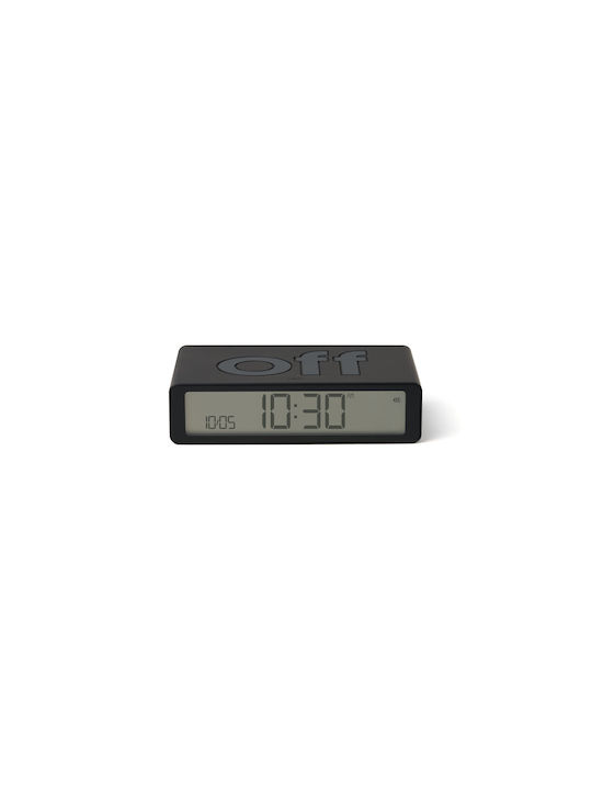 Lexon Flip Classic Tabletop Digital Clock with Alarm Gray