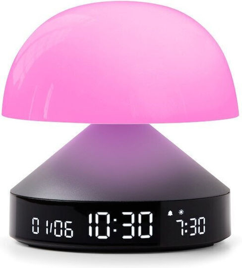 Lexon Mina Sunrise Tischuhr Digital LED Metallisch mit Wecker Grau LR153MX
