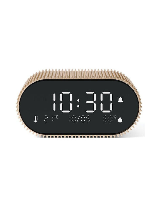 Lexon Ray Clock Tisch-Digitaluhr mit Wecker Gold LR155VG3