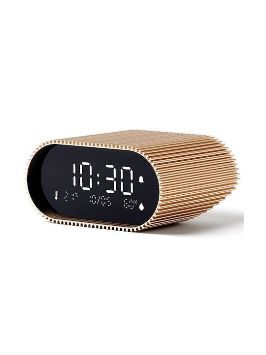 Lexon Ray Clock Tisch-Digitaluhr mit Wecker Gold LR155VG3