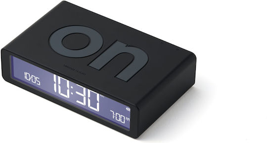 Lexon Flip Classic Tischuhr Digital LCD Kunststoff mit Wecker Rote