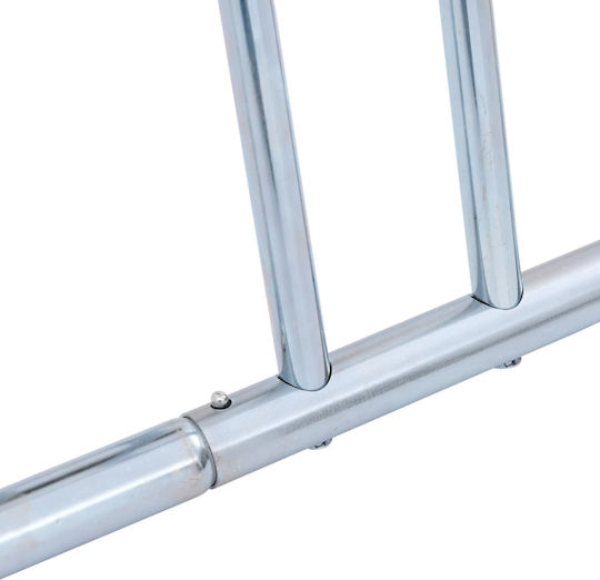 vidaXL Bicycle Stand for 6 Bicycles Floor-Mounted Galvanized Steel Silver