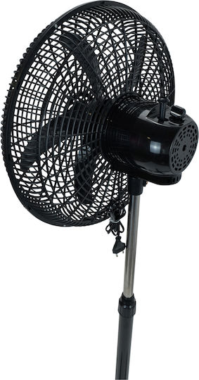 Uncle George Ανεμιστήρας Ορθοστάτης 55W Διαμέτρου 49cm Μαύρος