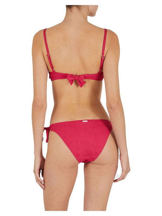 Emporio Armani Padded Underwire Bikini Set Bra & Slip Bottom Cherry Red