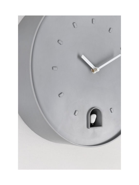 Bizzotto Damian Wall Clock Metallic Gray Ø30cm