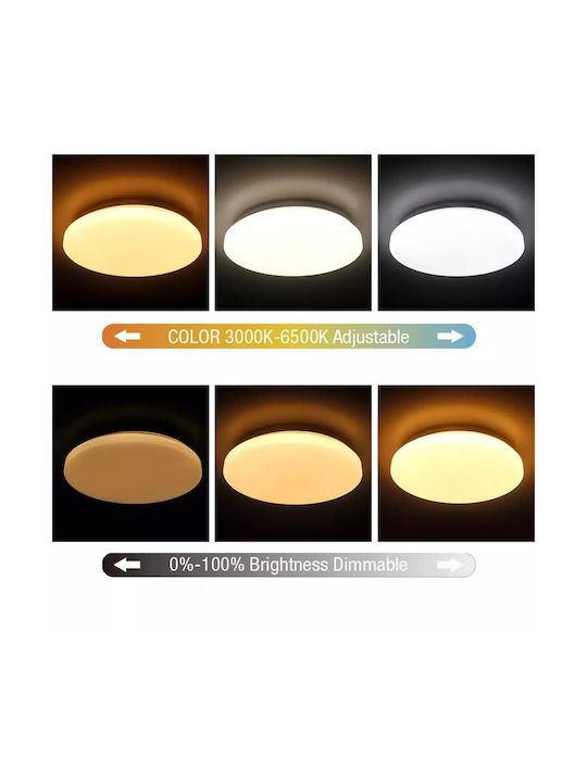 Deckenleuchte Weiß mit Integrierter LED