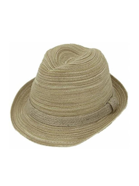 InterCreta Frauen Stoff Hut Fedora Blau