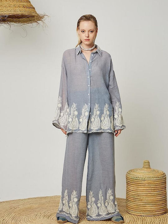 Be You Women's Blue Set with Trousers