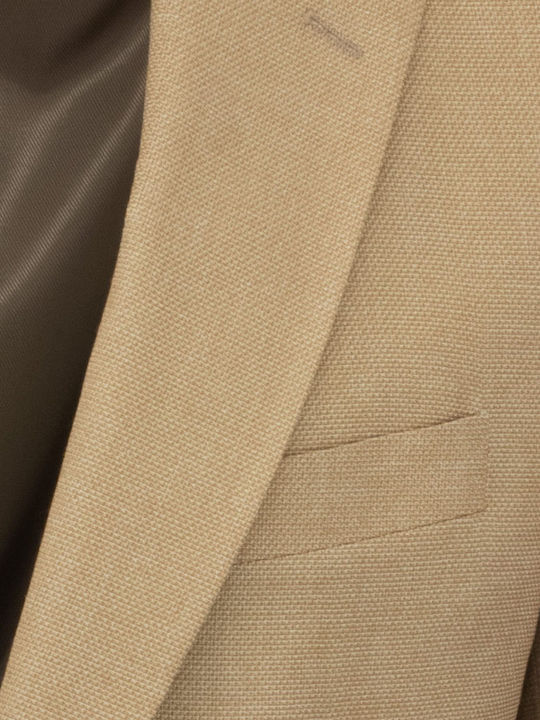 Ανδρικό Σακάκι με Κανονική Εφαρμογή Beige