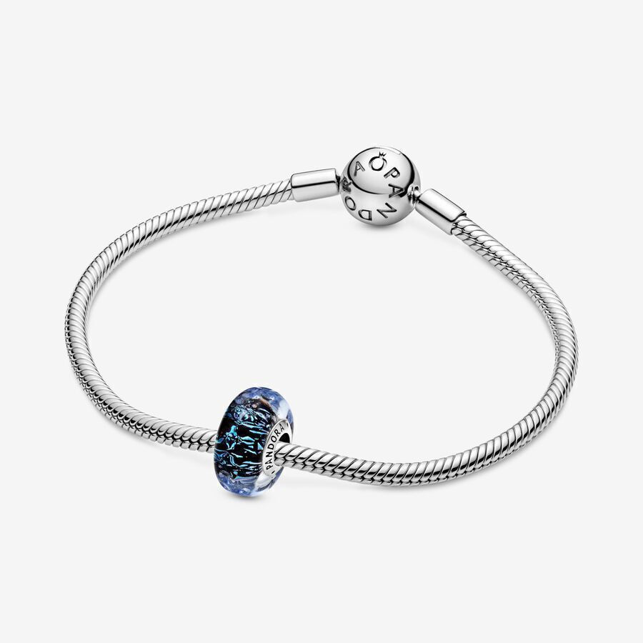Pandora Pandora Charm Ocean Din Sticlă Murano Valurată Din Argint