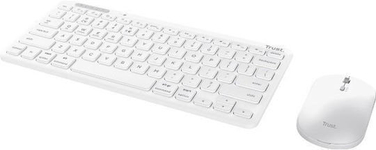 Trust Lyra Compact Set ECO Fără fir Bluetooth Set tastatură și mouse Engleză US Alb