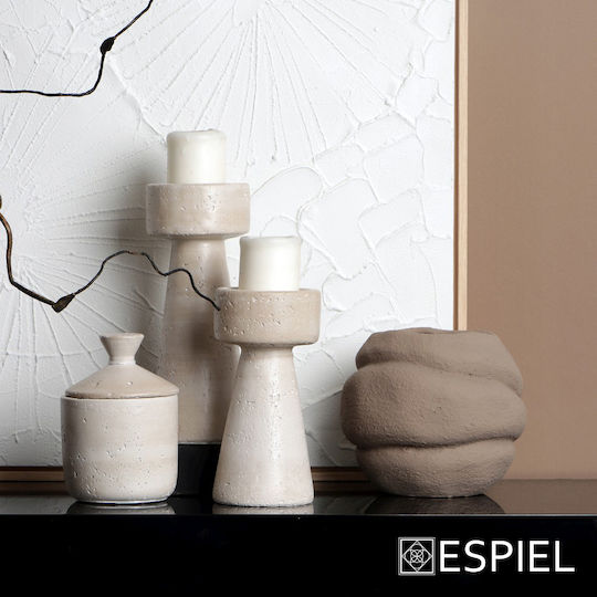 Espiel Διακοσμητικό Βάζο Τσιμεντένιο Καφέ Φ23.5xΥ23.5cm