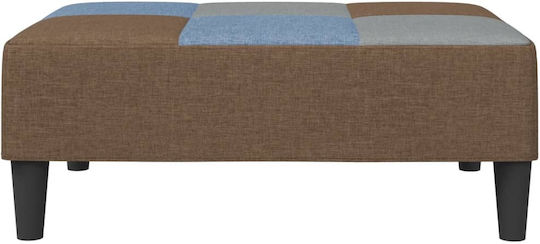 Hocker Fußhocker Gepolstert mit Stoff Patchwork 77x55x31cm