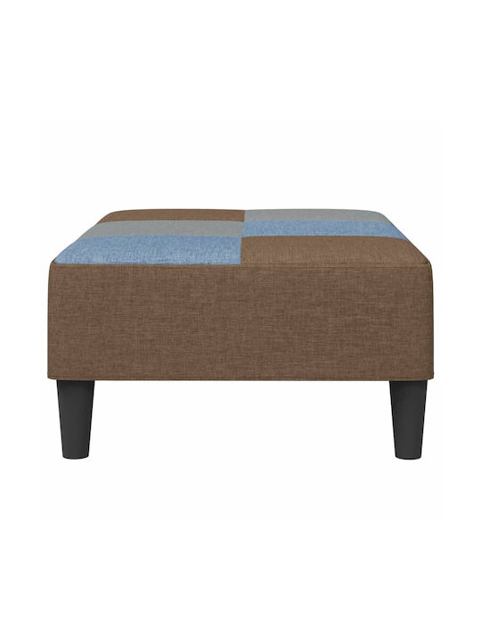 Stool Footstool Upholstered with Fabric Patchwork 77x55x31cm