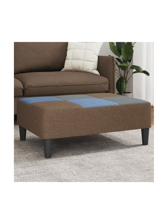 Stool Footstool Upholstered with Fabric Patchwork 77x55x31cm